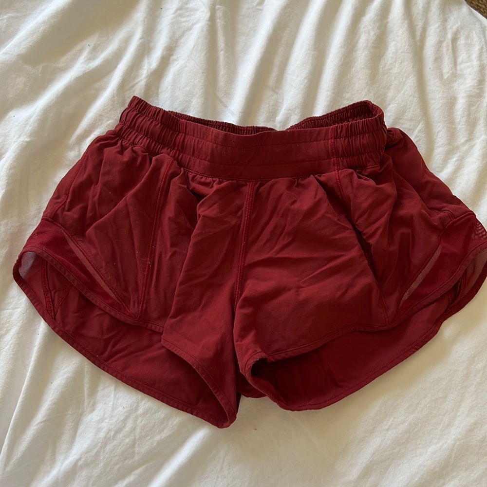 Lululemon red hotty hot shorts